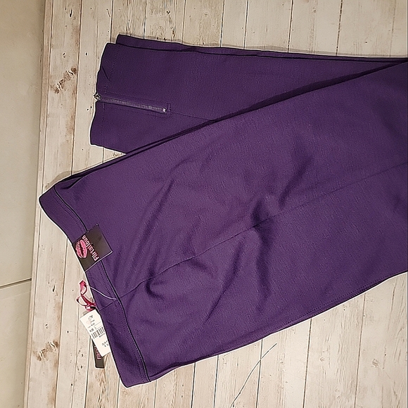 Flirtatious Pants - Flirtatious Size L Women's Pull On Dress Pants Acai Purple Large